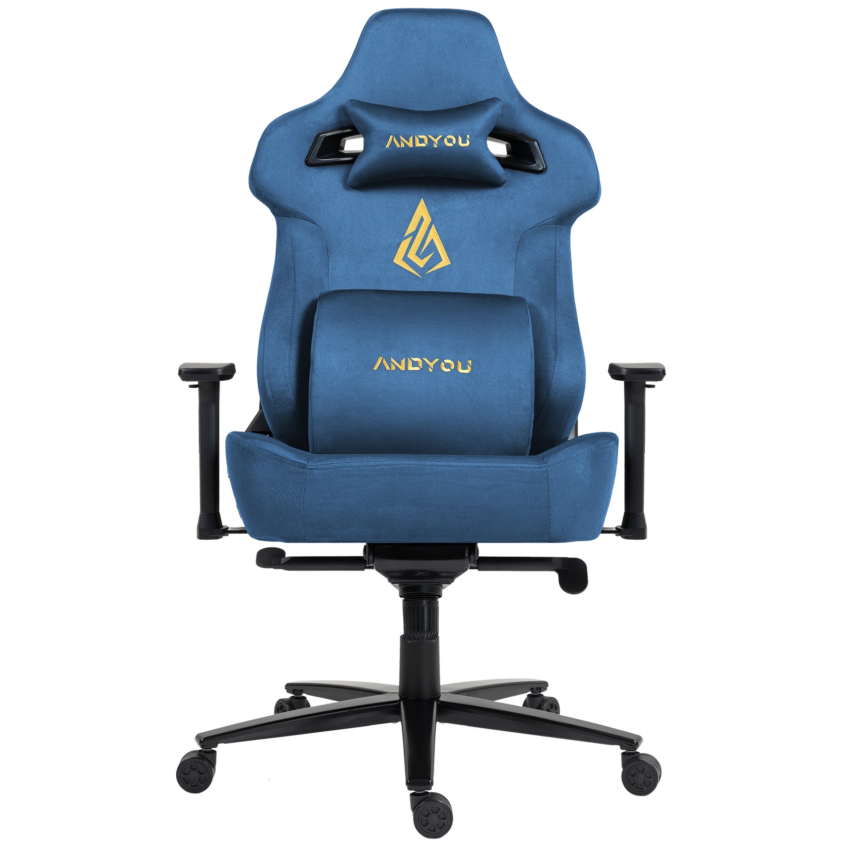 Andyou Gaming Chair – Faux Suede, 12° Tilt, 220kg Capacity, 3D Armrests, 90–155° Recline, Ergonomic PC Chair