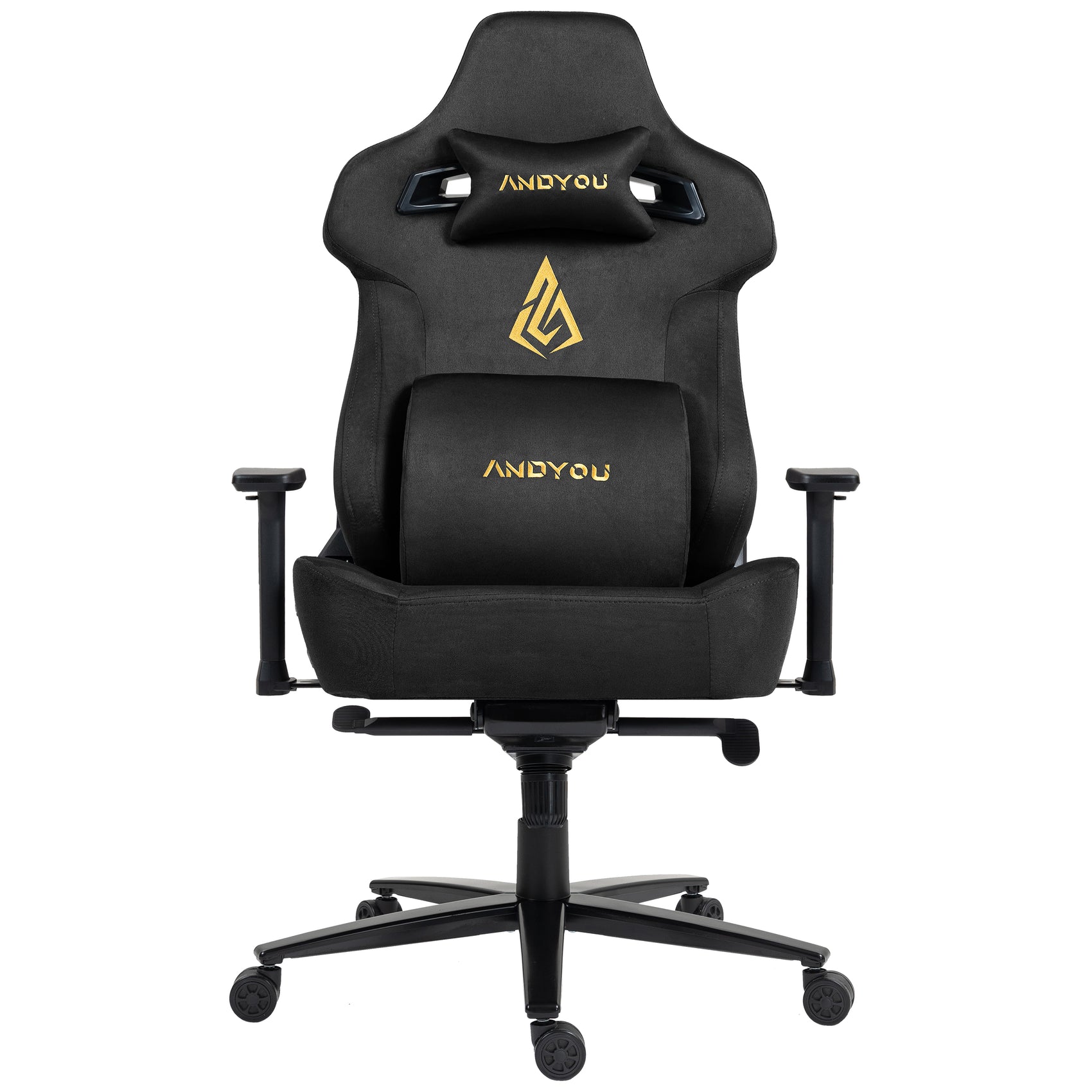Andyou Gaming Chair – Faux Suede, 12° Tilt, 220kg Capacity, 3D Armrests, 90–155° Recline, Ergonomic PC Chair