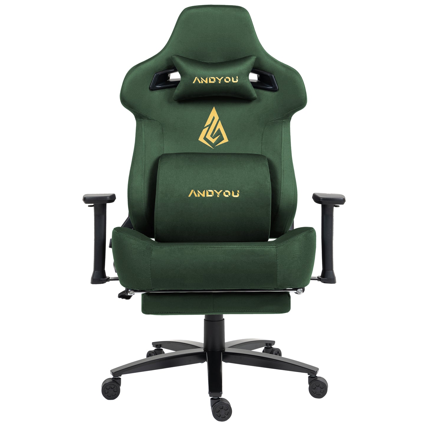 Andyou Gaming Chair – Ergonomic PC Chair with Faux Suede, 90–155° Recline, 18° Tilt, 3D Armrests, 220kg Capacity