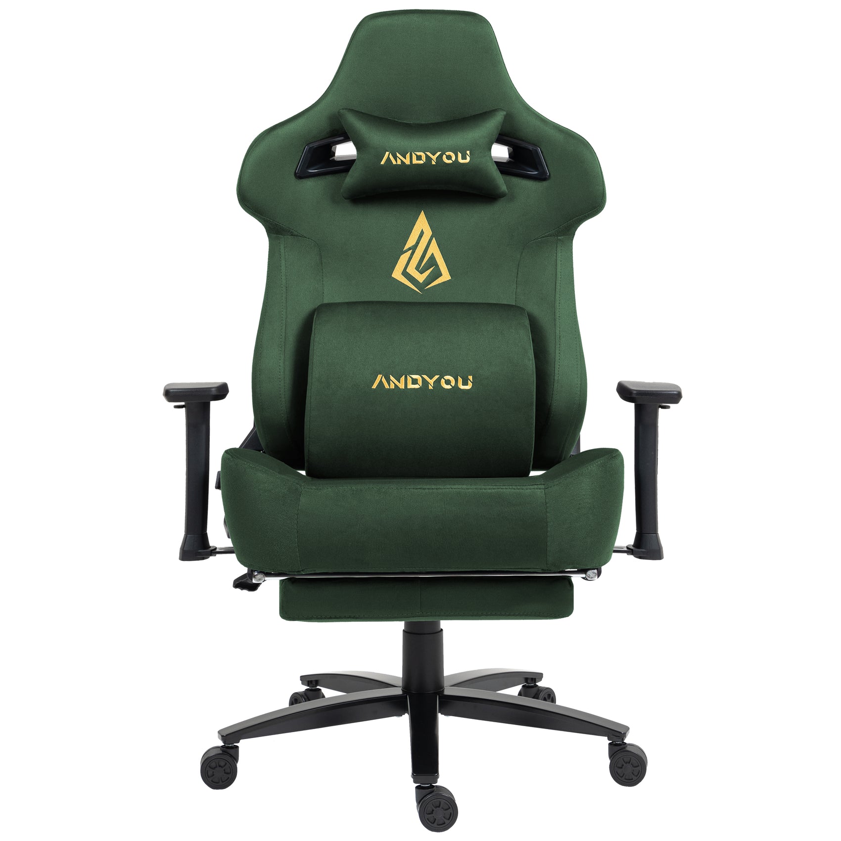 Andyou Gaming Chair – Ergonomic PC Chair with Faux Suede, 90–155° Recline, 18° Tilt, 3D Armrests, 220kg Capacity