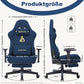 ANDYOU Ergonomic Gaming Chair, Adjustable Rotating Task Chair with Footrest - Blue