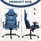 Andyou Gaming Chair – Faux Suede, 12° Tilt, 220kg Capacity, 3D Armrests, 90–155° Recline, Ergonomic PC Chair