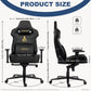 Andyou Gaming Chair – Faux Suede, 12° Tilt, 220kg Capacity, 3D Armrests, 90–155° Recline, Ergonomic PC Chair