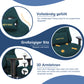 ANDYOU Ergonomic Gaming Chair, Adjustable Rotating Task Chair with Footrest - Green