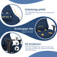 ANDYOU Ergonomic Gaming Chair, Adjustable Rotating Task Chair with Footrest - Blue