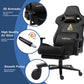 Andyou Gaming Chair – Ergonomic PC Chair with Faux Suede, 90–155° Recline, 18° Tilt, 3D Armrests, 220kg Capacity