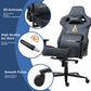 Andyou Gaming Chair – Faux Suede, 12° Tilt, 220kg Capacity, 3D Armrests, 90–155° Recline, Ergonomic PC Chair