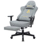 ANDYOU Ergonomic Gaming Chair, Adjustable Rotating Task Chair with Footrest - Grey