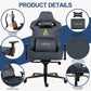 Andyou Gaming Chair – Faux Suede, 12° Tilt, 220kg Capacity, 3D Armrests, 90–155° Recline, Ergonomic PC Chair
