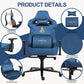 Andyou Gaming Chair – Faux Suede, 12° Tilt, 220kg Capacity, 3D Armrests, 90–155° Recline, Ergonomic PC Chair