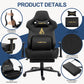 Andyou Gaming Chair – Ergonomic PC Chair with Faux Suede, 90–155° Recline, 18° Tilt, 3D Armrests, 220kg Capacity