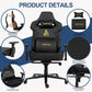 Andyou Gaming Chair – Faux Suede, 12° Tilt, 220kg Capacity, 3D Armrests, 90–155° Recline, Ergonomic PC Chair