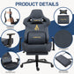 Andyou Gaming Chair – Ergonomic PC Chair with Faux Suede, 90–155° Recline, 18° Tilt, 3D Armrests, 220kg Capacity