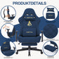 ANDYOU Ergonomic Gaming Chair, Adjustable Rotating Task Chair with Footrest - Blue