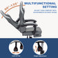 ANDYOU PU Leather Computer Gaming Chair - Comfortable and Adjustable Office Chair, Grey