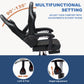 ANDYOU PU Leather Computer Gaming Chair - Comfortable and Adjustable Office Chair, Black