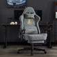 ANDYOU Ergonomic Gaming Chair, Adjustable Rotating Task Chair with Footrest - Grey