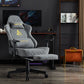 ANDYOU Ergonomic Gaming Chair, Adjustable Rotating Task Chair with Footrest - Grey